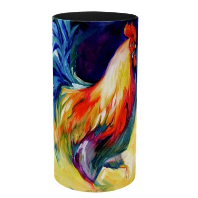 Pen Holder Music Box with Rooster Painting