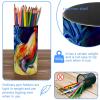 Pen Holder Music Box with Rooster Painting view 3