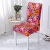 Zweig Modern Stretch Dining Chair Covers, Purple and Red, 2-Piece Set view 1