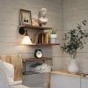 Wall-Mounted Wooden Shelves with Wire Baskets, 3-Piece Set, Yellow view 4
