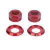 Red M10 P1.0 Aluminum Alloy Bicycle Hub Nut for Fixed-Gear and Mountain Bikes view 2