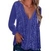 Women's Glitter New Year's Eve Top – Long-Sleeve Sequin Shirt view 1
