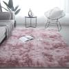 XUEDNGM Soft Shaggy Faux Fur Rug 135 x 135 cm, Purple Pink view 1
