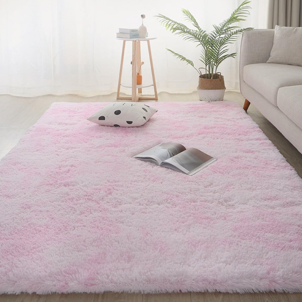 XUEDNGM Soft Fluffy Rug, 75 x 280 cm, Washable, Non-Slip, Pink
