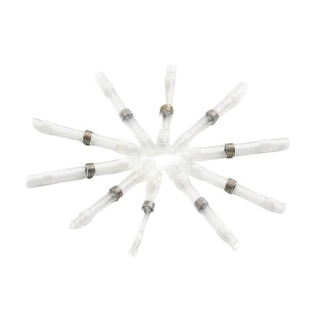 UYCUODLUY 50-Piece 26–24 AWG White Heat-Shrink Butt Terminals