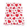Scattered Heart Plush Flannel Fleece Throw Blanket, 50 x 60 in view 2