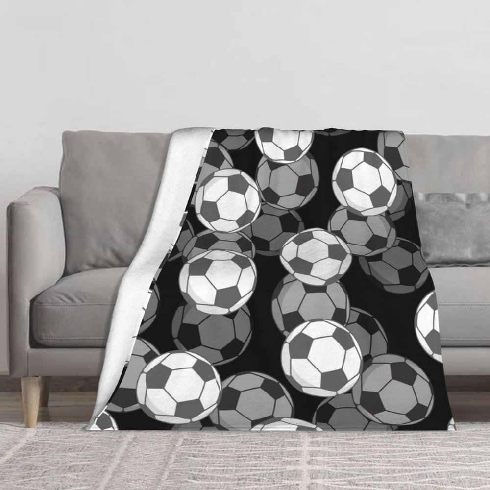 Sports Team Football Plush Fleece Throw Blanket, 127 x 152 cm