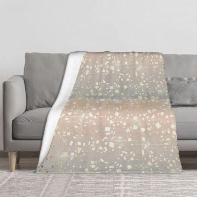 Vintage Glamour Gold Star Foil Sparkle Plush Throw Blanket, 127 x 152 cm