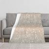 Vintage Glamour Gold Star Foil Sparkle Plush Throw Blanket, 127 x 152 cm view 1