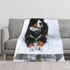Bernese Mountain Dog Snowfall Plush Fleece Throw Blanket, 50 x 60 in view 1