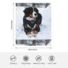 Bernese Mountain Dog Snowfall Plush Fleece Throw Blanket, 50 x 60 in view 4