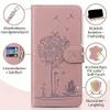 LEINOTWANCH Wallet Flip Case for Google Pixel 9/9 Pro (6.3-inch), Dandelion and Cat Design, Pink view 2