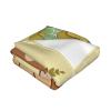 ZORIN Flannel Fleece Throw Blanket, 203 x 152 cm, 3D Mushrooms in Frog Pond Print view 3