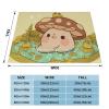 ZORIN Flannel Fleece Throw Blanket, 203 x 152 cm, 3D Mushrooms in Frog Pond Print view 4