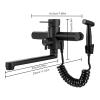 Wall-Mount Kitchen Faucet with Spray Gun, 360° Swivel, Stainless Steel view 2