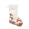 JUMBEAR Cute Snowman Christmas Stocking with Wooden Background, 1 Pc view 1