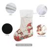 JUMBEAR Cute Snowman Christmas Stocking with Wooden Background, 1 Pc view 3