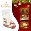 JUMBEAR Cute Snowman Christmas Stocking with Wooden Background, 1 Pc view 4