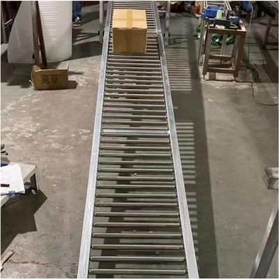 HynJGih Portable Folding Gravity Conveyor, Silver, 50 × 100 cm