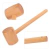 Solid Beech Wood Leathercraft Hammer, Handcrafted DIY Carpenter's Hammer view 3