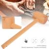 Solid Beech Wood Leathercraft Hammer, Handcrafted DIY Carpenter's Hammer view 4