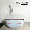 Multifunctional Bathtub Tray with Folding Cover, PVC, 70 x 105 x 0.6 cm view 3
