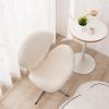 WEIDPHL Vanity Lounge Chair, Height-Adjustable Swivel Makeup Chair, White Teddy view 4