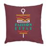 Velvet-Effect Cushion Cover, Red, Passion Kebab Street Food Turkey, 40 x 40 cm view 1