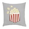 Fabulous Gray Velvet Cushion, Surprise Bag Popcorn Street Food Film Design, 40 x 40 cm view 1