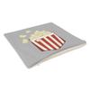 Fabulous Gray Velvet Cushion, Surprise Bag Popcorn Street Food Film Design, 40 x 40 cm view 2