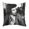 Fabulous Velvet-Feel Pillow Cover, White, Che Guevara Cuba, Communism 1959, Cigar, Historical Figure, 40 x 40 cm view 1