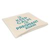Fabulous White Velvet Cushion, “Keep Calm I'm Pregnant Again,” 40 x 40 cm, Cover and Insert Included view 2