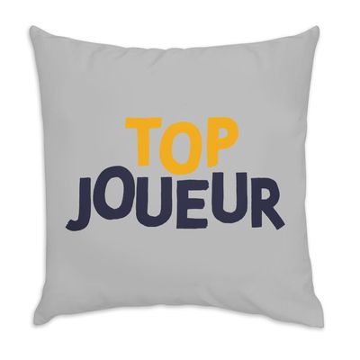 Fabulous Gray Velvet Cushion, Top Player Men's Sports Aperitif, 40 x 40 cm, Soft Velvet Feel, Cover and Cushion Included