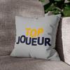 Fabulous Gray Velvet Cushion, Top Player Men's Sports Aperitif, 40 x 40 cm, Soft Velvet Feel, Cover and Cushion Included view 3