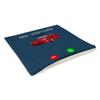 Fabulous Blue Velvet Pillow “Mein Auto m'appelle Passion,” 16 x 16 in, Cover and Insert Included view 2