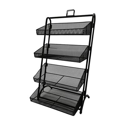 Wire Candy Rack with Baskets, Black Countertop Stand