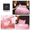 Fashionable Silk Patchwork Bed Skirt, Wrap-Around, Blue, 180 x 220 cm view 2