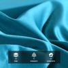 Fashionable Silk Patchwork Bed Skirt, Wrap-Around, Blue, 180 x 220 cm view 3