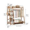 Bamboo Garment Rack with Storage, 7-Tier Shelves view 2