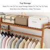 Bamboo Garment Rack with Storage, 7-Tier Shelves view 4