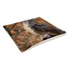Fabulous Velvet Pillow Cover, White, Owl on a Branch in Autumn, Wild Forest, 40 x 40 cm, Velvet-Soft view 2