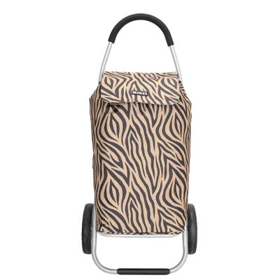 Beagles Alberic Shopping Trolley with Double Wheels – Zebra Brown