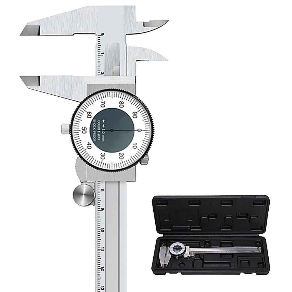 CHENGNAN 200 mm Stainless Steel Caliper, Dual-Reading Scale, 0.01 mm Precision