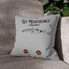 Fabulous Cushion Cover, Velvet, Gray, “Mountains Call Me Outdoor Adventure,” 40 x 40 cm, Velvety Soft view 3