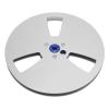7-Inch 1/4-Inch Empty Reel-to-Reel Tape Spool, 3-Hole Aluminum Alloy, Silver view 1
