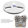7-Inch 1/4-Inch Empty Reel-to-Reel Tape Spool, 3-Hole Aluminum Alloy, Silver view 2