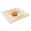 Velvet Cushion, White, “Pommes Silber macht nicht Le Bonheur” Street Food, 40 x 40 cm, Soft Velvet Feel, Cover and Cushion Included view 2