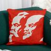 Fabulous Lenine Marx Communist Revolution USSR Russia Cushion Cover, White Faux Leather, 40 x 40 cm view 4