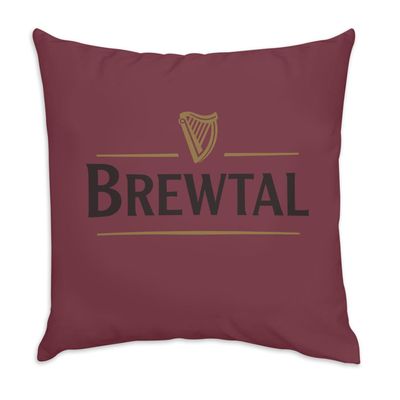 Red Velvet Cushion, Brewtal Beer Bar Stout Ireland, 40 x 40 cm