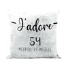 Fabulous Faux Leather Pillow Cover, White, J'adore 54 Meurthe-et-Moselle, Nancy Region, 40 x 40 cm view 1